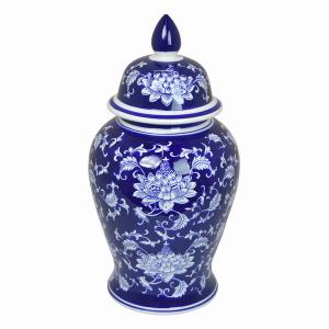 Plutus PBTH92731 Templar Jar In Blue Porcelain