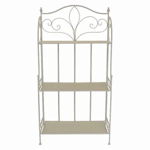 PBTH92434 | Plutus Brands Elegant White Metal Plant Stand