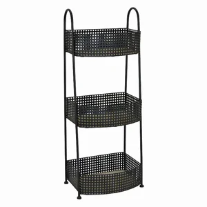 Plutus Brands Elegant Black Metal Plant Stand by Plutus