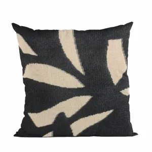 Plutus PBRA2515-2020-DP Plutus Black Palm Floral Luxury Throw Pillow