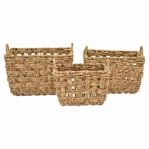 PBTH94706 | Plutus Brands Elegant Water Hyacinth Basket Set