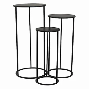 PBTH92467 | Plutus Brands Elegant Black Metal Plant Stand