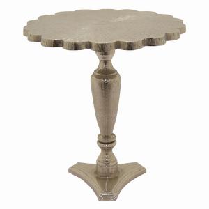 Plutus PBTH92381 Metal Side Table In Silver Metal