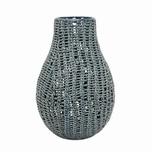 Plutus PBTH94641 Ceramic Vase In Blue Porcelain