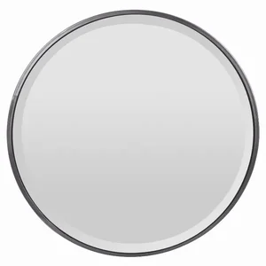PBTH92781 | Plutus Brands Elegant Silver Metal Wall Mirror