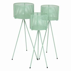 PBTH94691 | Plutus Brands Elegant Green Metal Plant Stand
