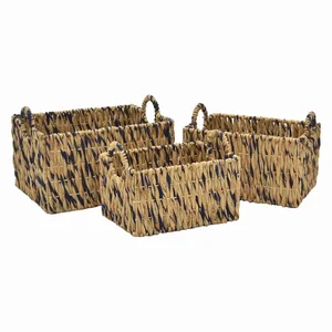 PBTH92657 | Plutus Brands Elegant Water Hyacinth Basket Set