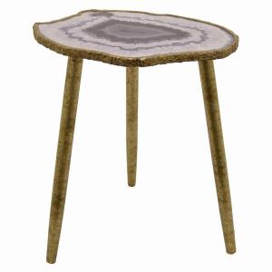 Plutus PBTH93630 Wood Decorative Table In Purple Wood