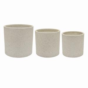 Plutus PBTH94725 Planter Set Of 3 In White Resin