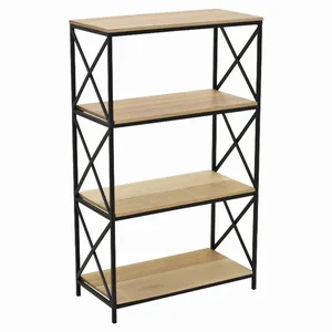 PBTH92875 | Plutus Brands Brown Metal and Wood Plant Stand