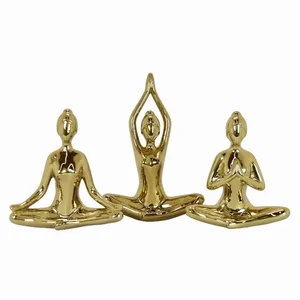 PBTH92709 | Plutus Brands Elegant Silver Porcelain Yoga