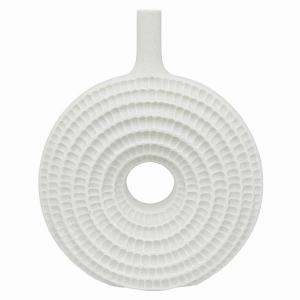 Plutus PBTH94157 Textured Vase In White Resin