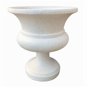 Plutus PBTH93965 Planter - Terrazzo Finish In White Resin