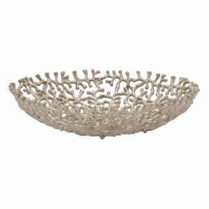 Plutus PBTH94264 Metal Bowl Pierced - Silver In Silver Metal