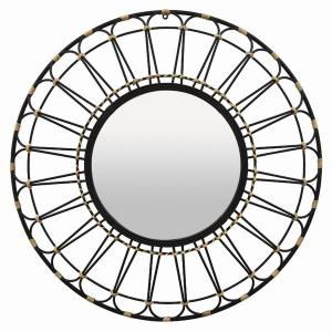 Plutus PBTH93973 Metal Mirror In Black Metal