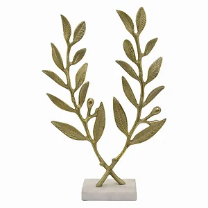 PBTH93180 | Plutus Brands Gold Metal Leaf Sculpture with