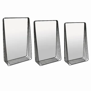 PBTH94238 | Plutus Brands Elegant Black Metal Wall Mirrors