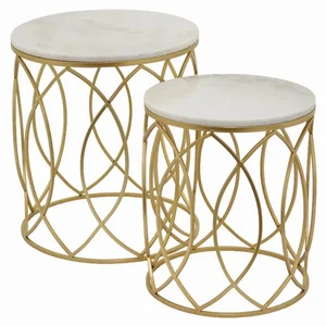PBTH92432 | Plutus Brands Elegant Gold Metal and Marble