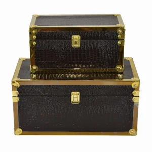 PBTH94735 | Plutus Brands Elegant Brown Wooden Storage Box