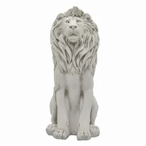 PBTH94007 | Plutus Brands Elegant White Resin Lion