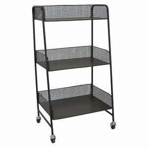 PBTH93483 | Plutus Brands Elegant Black Metal Storage Rack