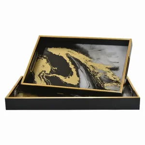 PBTH92537 | Plutus Brands Elegant Multi-Colored Glass Tray