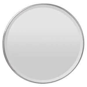 PBTH92780 | Plutus Brands Elegant Silver Metal Wall Mirror
