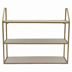 PBTH92075 | Plutus Brands Elegant Gold Metal and Wood Wall