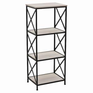 Plutus PBTH92869 Metalwood Plant Stand In White Metal