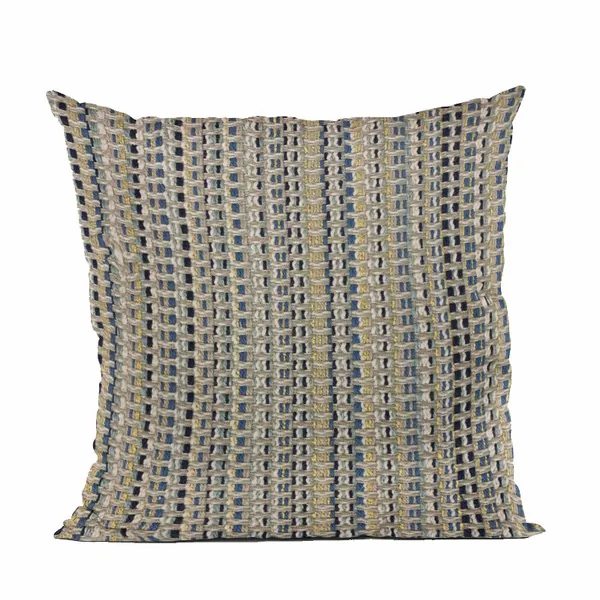 Plutus PBRA2493-2424-DP Plutus Blue Weave Stripe Luxury Throw Pillow