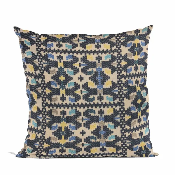 Plutus PBRA2491-2424-DP Plutus Blue Morocco Damask Luxury Throw Pillow