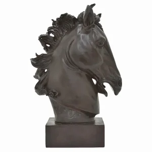 PBTH94003 | Plutus Brands Brown Resin Horsehead Sculpture