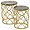 PBTH92922 | Plutus Brands Gold Metal and Marble Top Accent