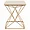 PBTH94234 | Plutus Brands Gold Metal Side Table with Marble