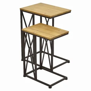 PBTH94487 | Plutus Brands Modern Black Metal C Tables with