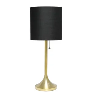 LT1076-GDB | All The Rages Inc Gold Tapered Table Lamp with