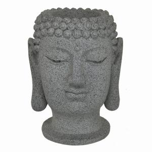 Plutus PBTH92390 Buddha Head Planter In Gray Resin