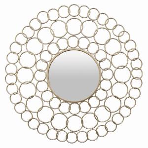 Plutus PBTH93349 Wall Mirror -  Champagne In Champagne Metal