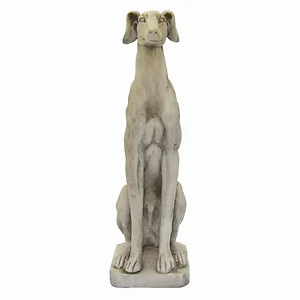 PBTH94009 | Plutus Brands Elegant Gray Resin Dog Sculpture