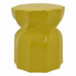 Plutus PBTH94379 Ceramic Plant Stand In Yellow Porcelain