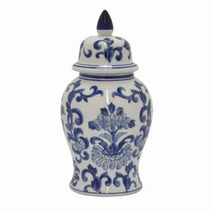 Plutus PBTH92507 Templar Jar In Blue Porcelain