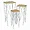 PBTH94686 | Plutus Brands Elegant Set of 3 White Metal and