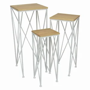 PBTH94686 | Plutus Brands Elegant Set of 3 White Metal and