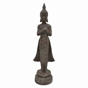 PBTH94282 | Plutus Brands Elegant Black Resin Buddha