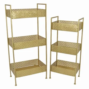 PBTH94817 | Plutus Brands Elegant Gold Metal Planter Stand