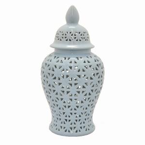 Plutus PBTH94219 Pierced  Jar In Blue Porcelain