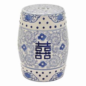 Plutus PBTH93511 Blue And White Porcelain Garden Stool