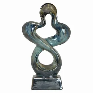 PBTH92755 | Plutus Brands Elegant Blue Porcelain Sculpture