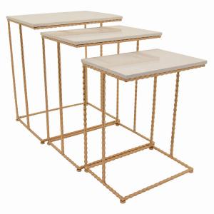 Plutus PBTH94544 Metal Plant Stand In Gold Metal