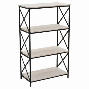 Plutus PBTH92868 Metalwood Plant Stand In White Metal